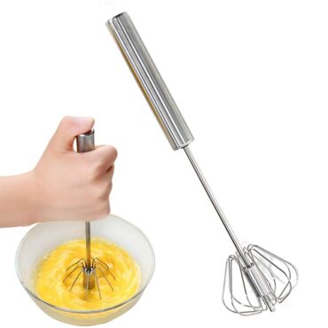 New Manual Egg Beaters Stainless Steel Semi Automatic Rotary Kitchen Accessories Tools